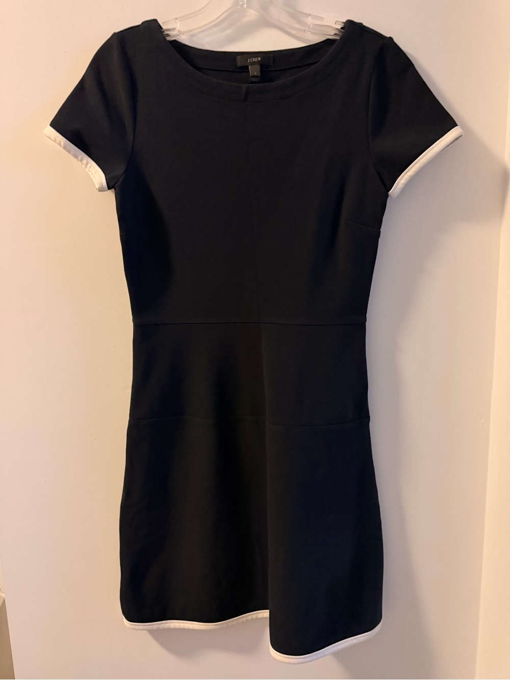 J. Crew Dark Blue Mini Dress with White Trim